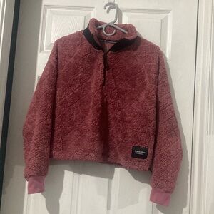 Calvin Klein Performance 1/4 Zip Sherpa Pullover Sweater Women’s Medium Pink